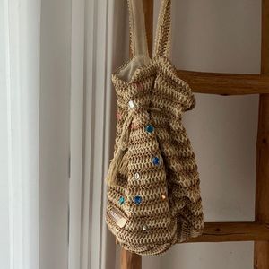 3/$30 Beach bag fun colorful cute with a bright bathing suit